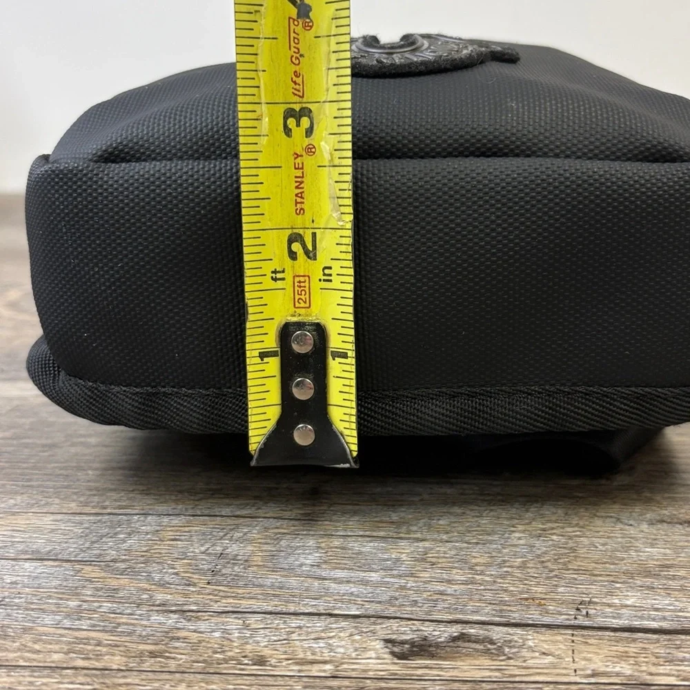 True Religion “Jody” Sling Bag | Black Logo Lined Crossbody